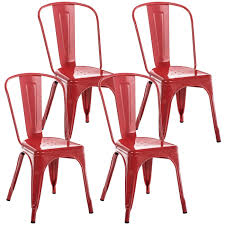 Conjunto de 4 sillas apilables