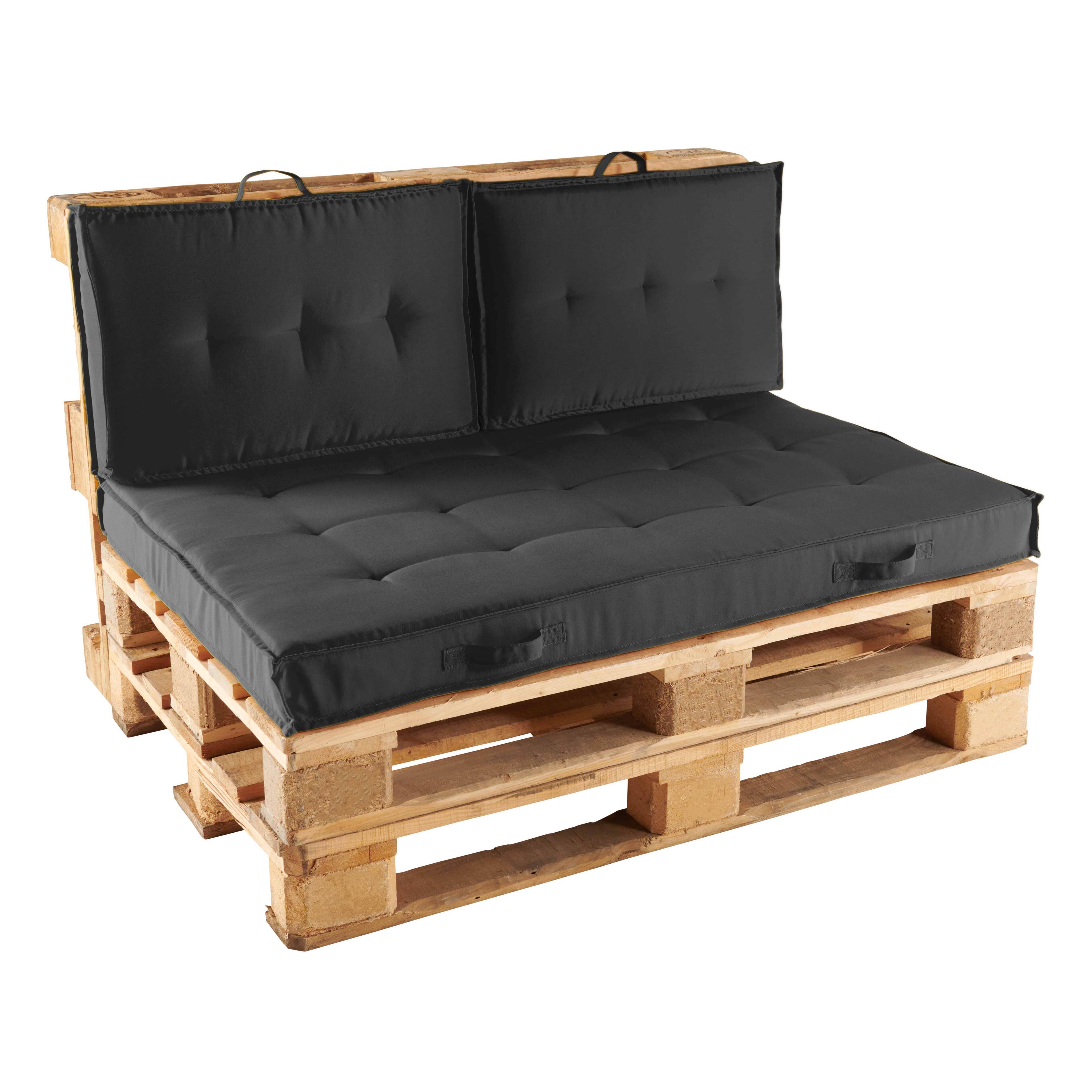 Sofá modular de palets con cojines