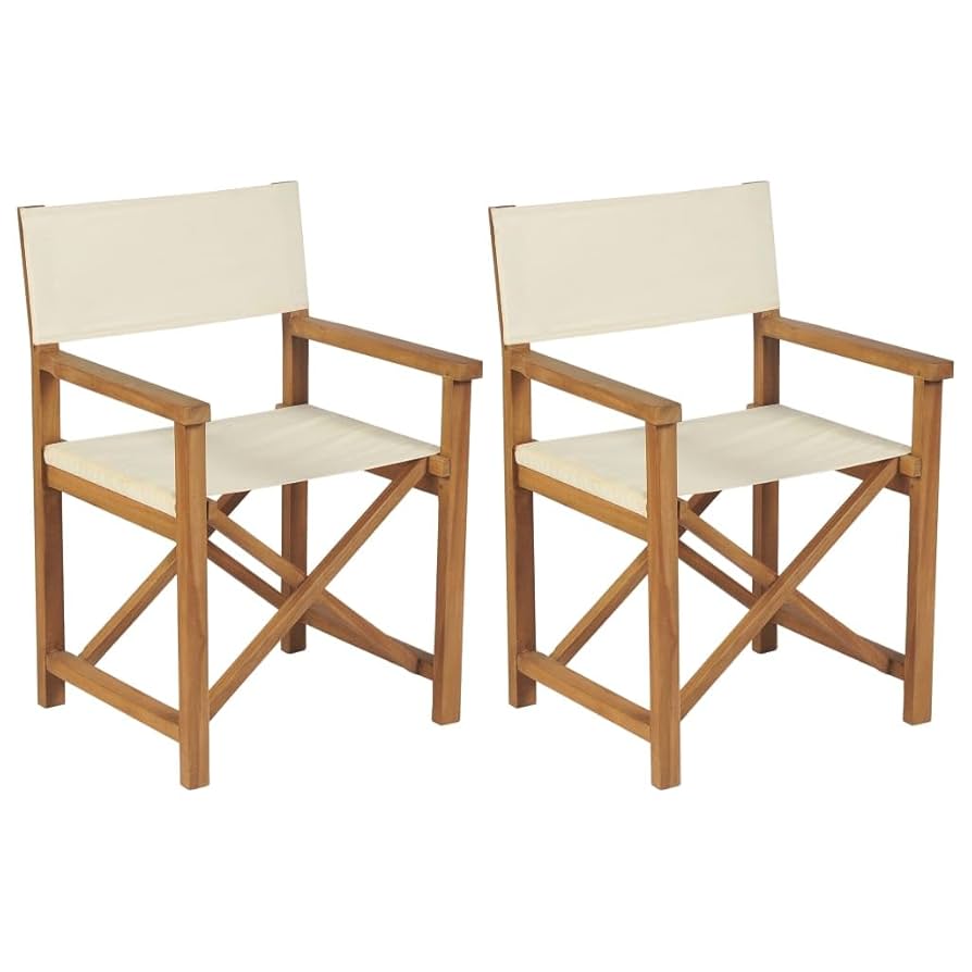 Juego de 2 sillas de director plegables